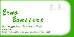 erno bonifert business card